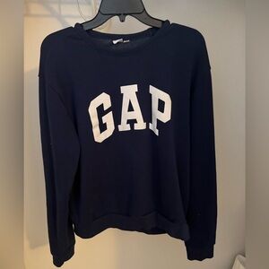 GAP Women's Dark Blue Logo Sweatshirt